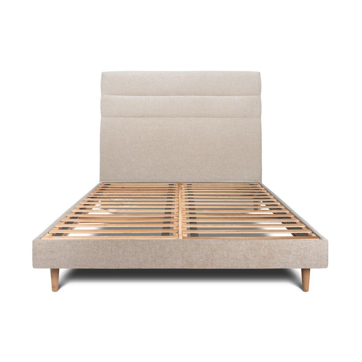 Sommeil de Plomb Lit avec tête de lit lignes tissu et sommier kit - Hauteur totale : 29cm