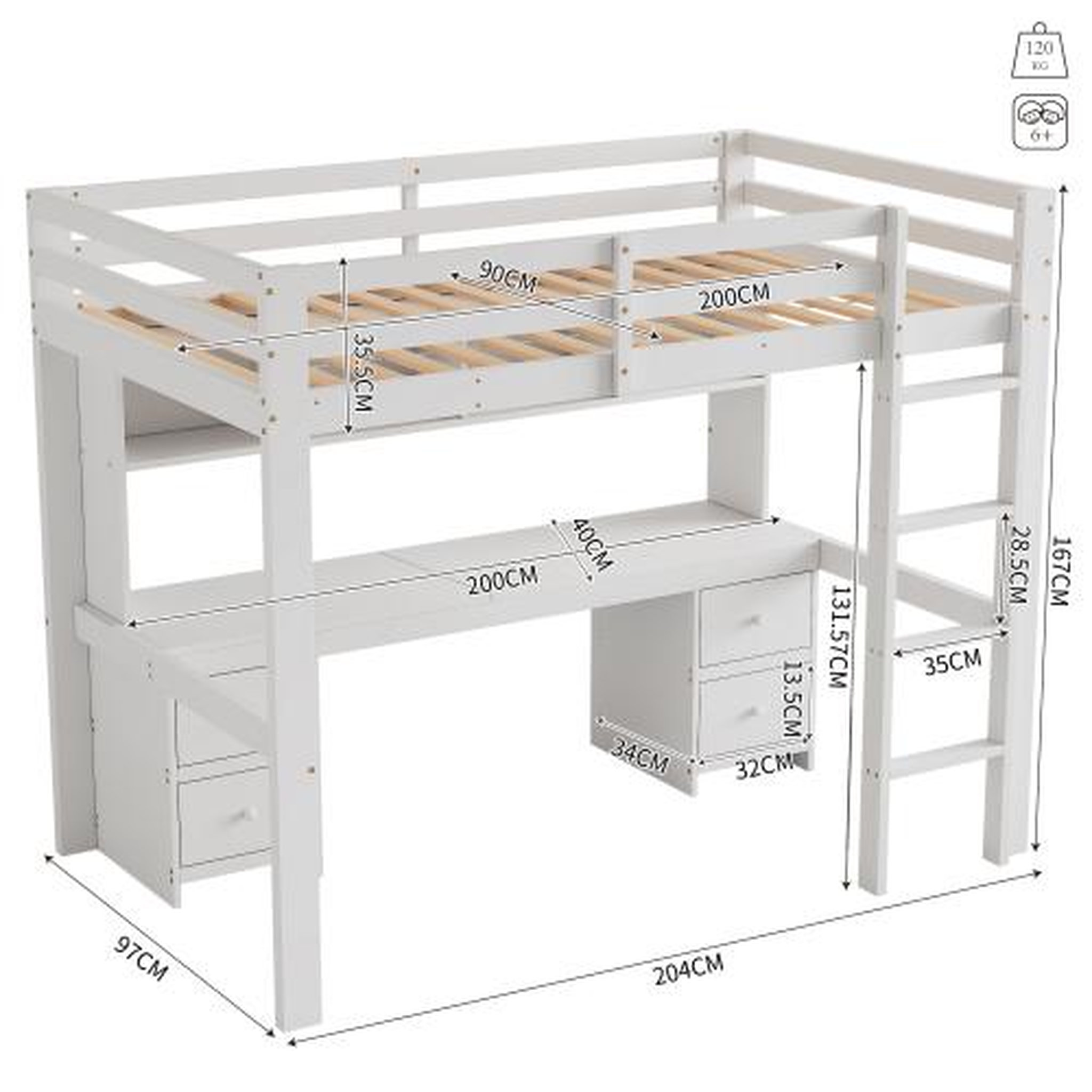 Voir la diapositive 3 : MERAX Lit mezzanine