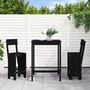 Voir la diapositive 1 : VIDAXL Ensemble de bar de jardin 3 pcs noir bois de pin massif