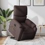 Voir la diapositive 1 : VIDAXL Fauteuil inclinable de massage electrique Marron fonce Tissu