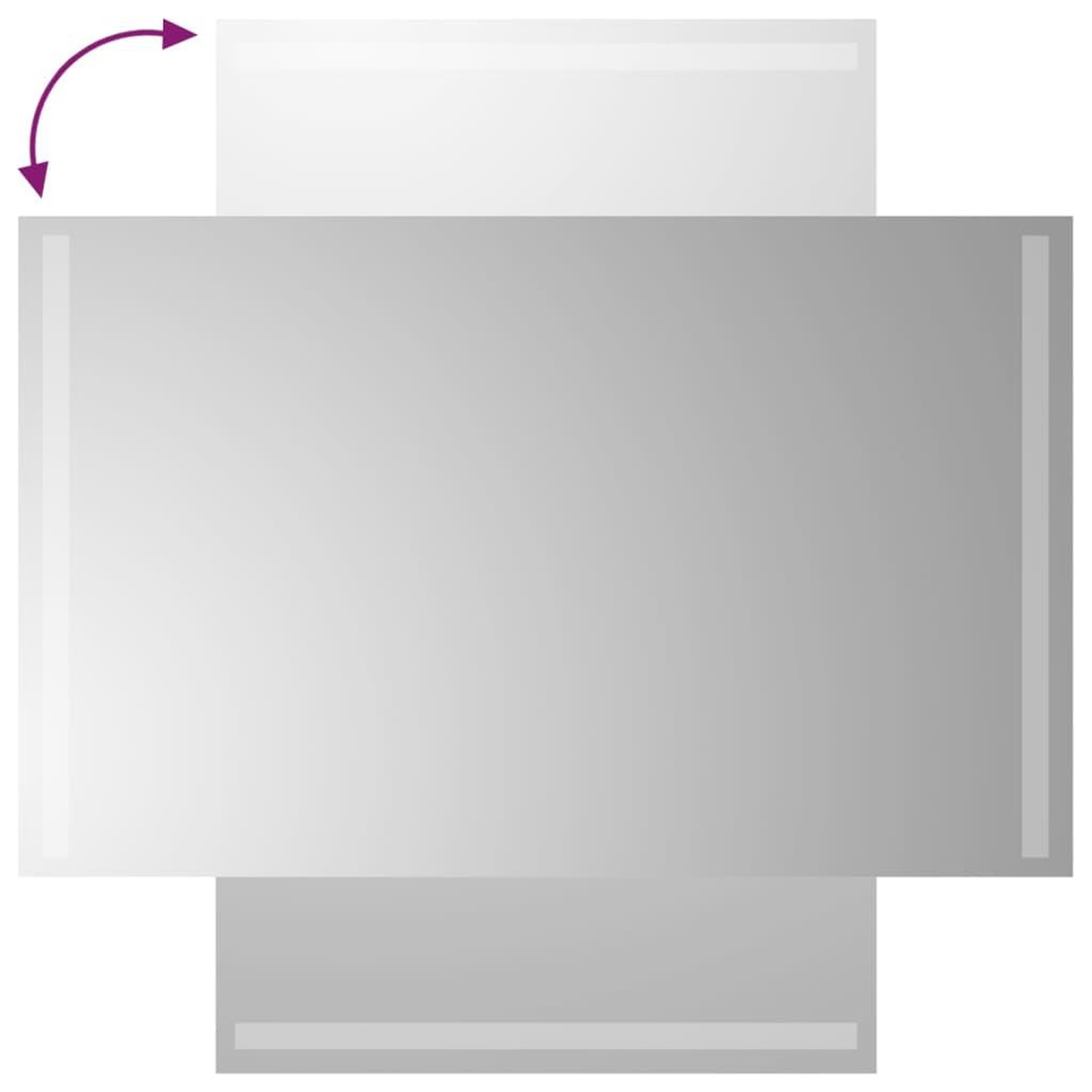 Voir la diapositive 4 : VIDAXL Miroir de salle de bain a LED 50x80 cm