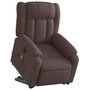 Voir la diapositive 3 : VIDAXL Fauteuil inclinable de massage Marron fonce Tissu