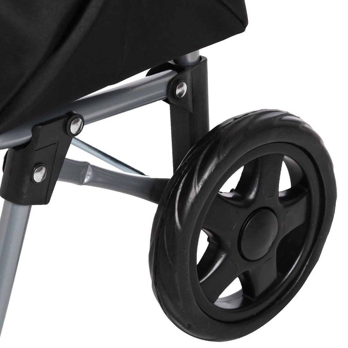 B BASIC & CO Chariot de Marché  Aquarelle  30L Noir