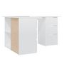 Voir la diapositive 5 : VIDAXL Bureau d'angle Blanc brillant 145x100x76 cm Bois d'ingenierie