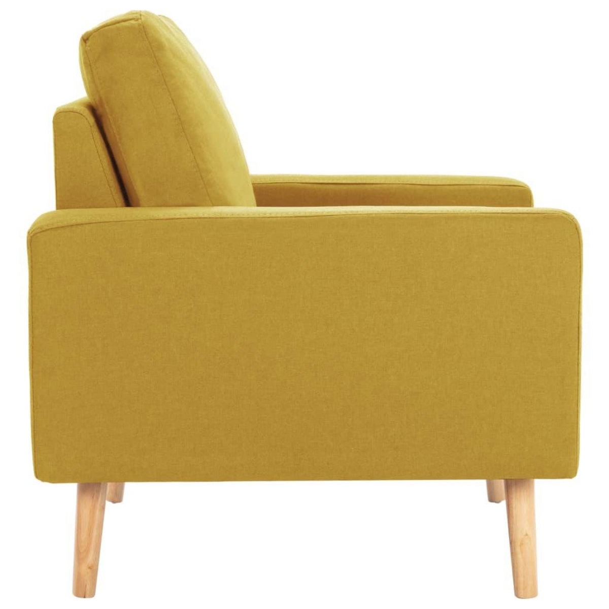VIDAXL Fauteuil jaune tissu