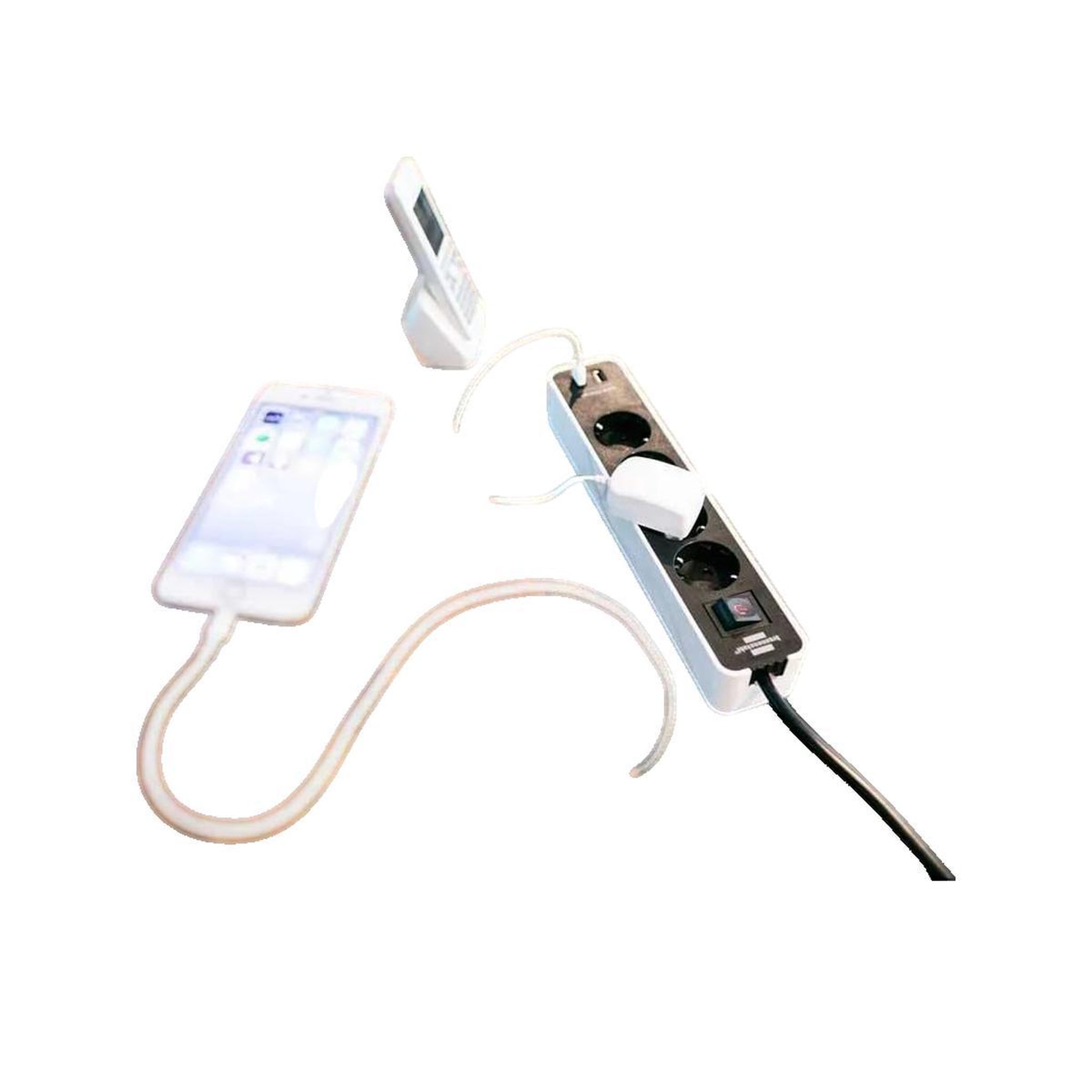 Voir la diapositive 2 : Brennenstuhl Multiprise Brennenstuhl Ecolor avec quatre prises AC et deux ports USB