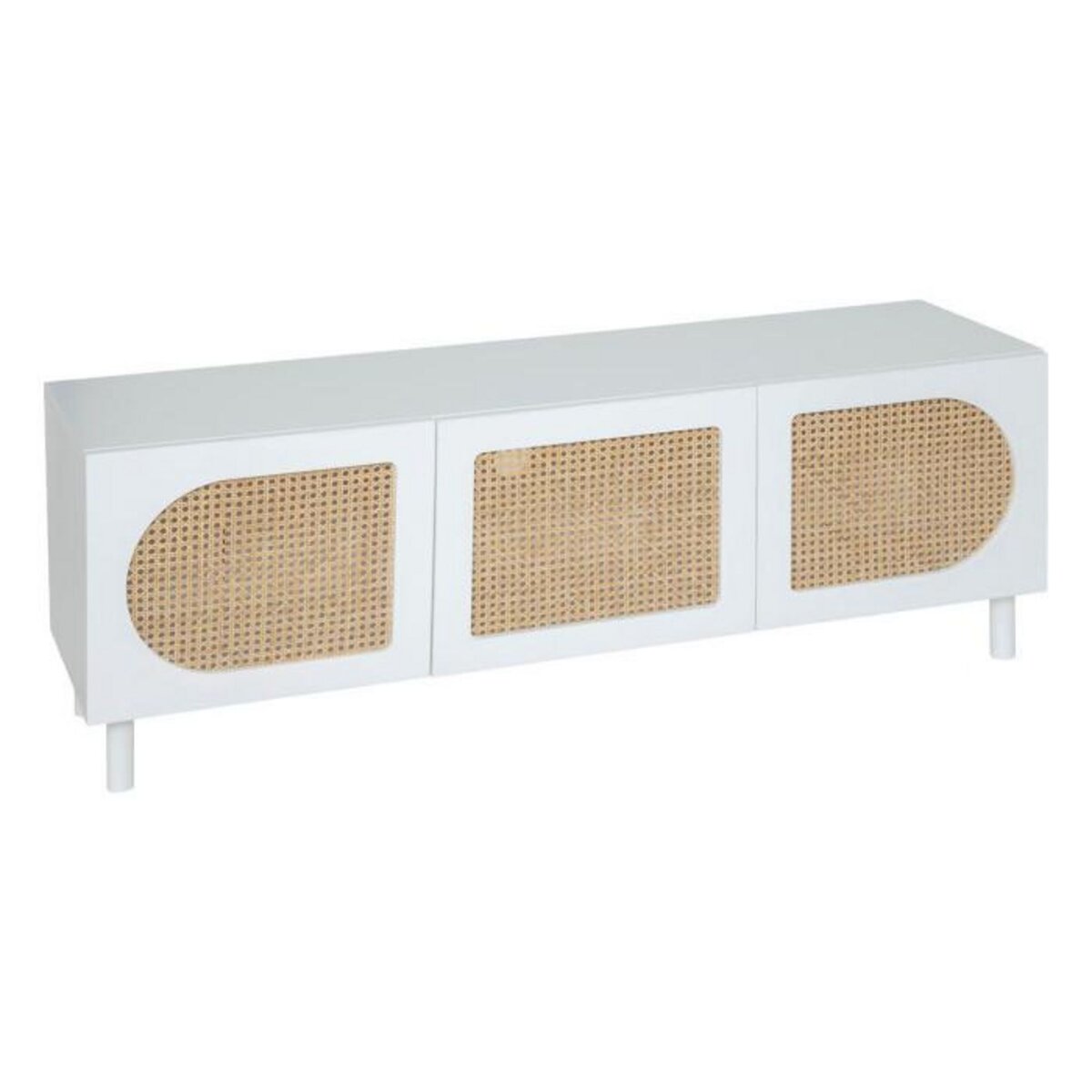 ATMOSPHERA Meuble TV 3 Portes  Cabras  140cm Blanc