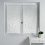 Paris Prix Paire de Voilages  Petite Fleur  60x90cm Blanc