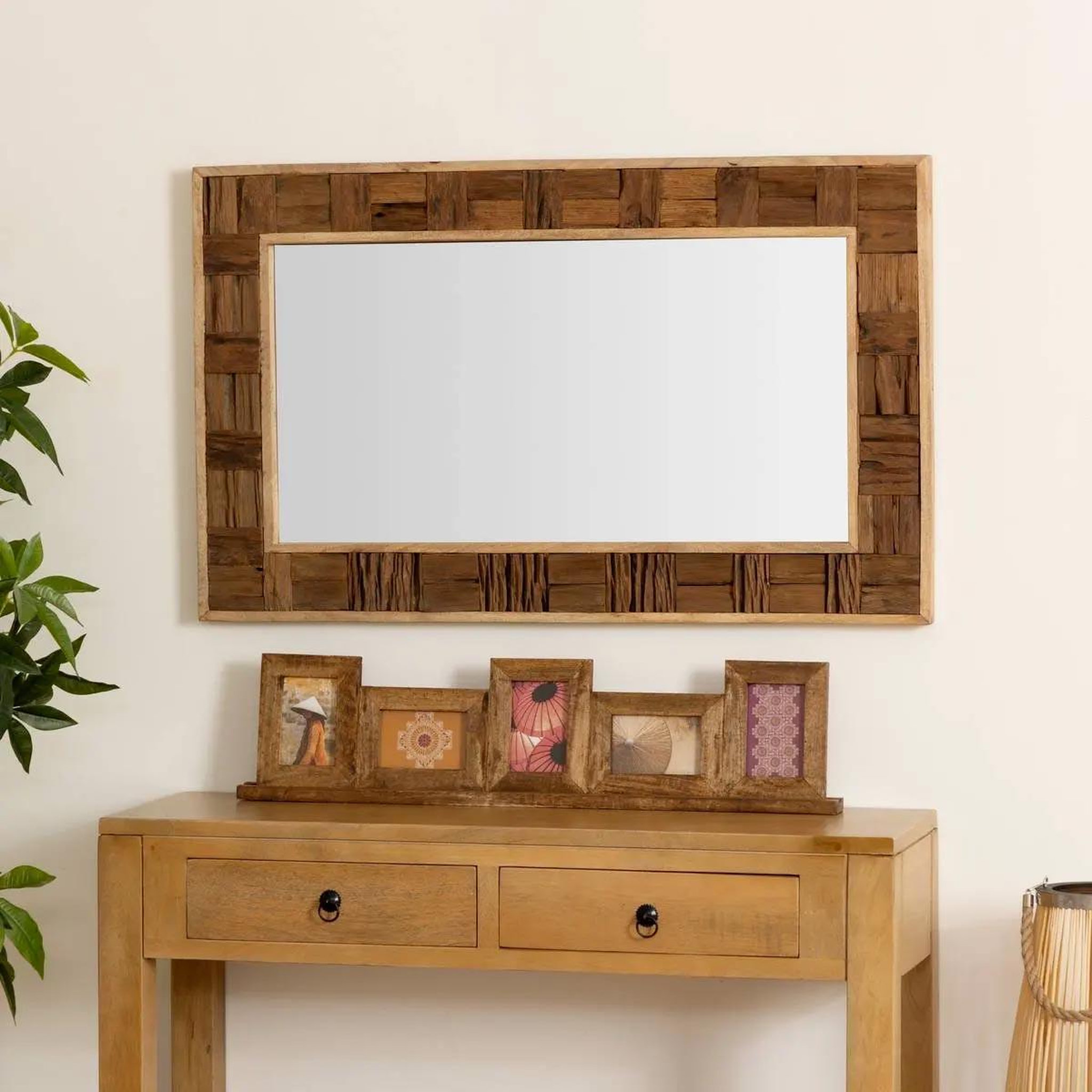 Voir la diapositive 3 : ATMOSPHERA Pêle-mêle 5 photos  namaste  94cm beige