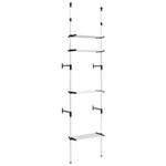 VIDAXL Systeme de garde-robe telescopique avec etageres Aluminium