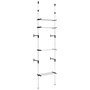 Voir la diapositive 1 : VIDAXL Systeme de garde-robe telescopique avec etageres Aluminium