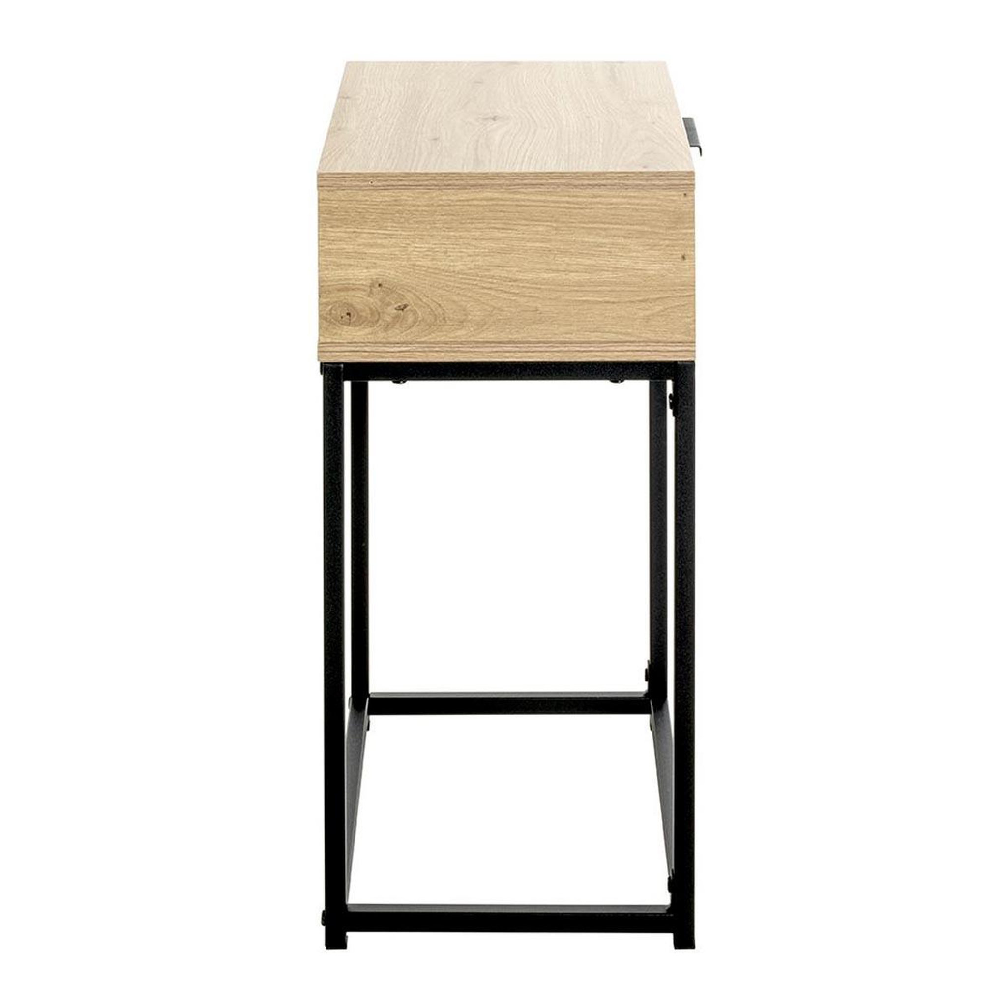 Voir la diapositive 4 : Paris Prix Table de chevet 1 tiroir  maluma  60cm naturel & noir