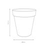 Voir la diapositive 2 : Eda Pot de fleur rond Toscane Ø 100 x H.79 cm - Vert laurier - Eda
