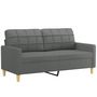 Voir la diapositive 2 : VIDAXL Canape a 2 places Gris fonce 140 cm Tissu