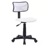 IDIMEX Chaise de bureau pour enfant MILAN fauteuil pivotant et ergonomique, siège à roulettes avec hauteur réglable, mesh blanc