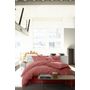 Voir la diapositive 2 : BATON ROUGE Housse de couette 100% percale de coton lavé 80fils/cm² - finition bouteille 40cm - vieux rose