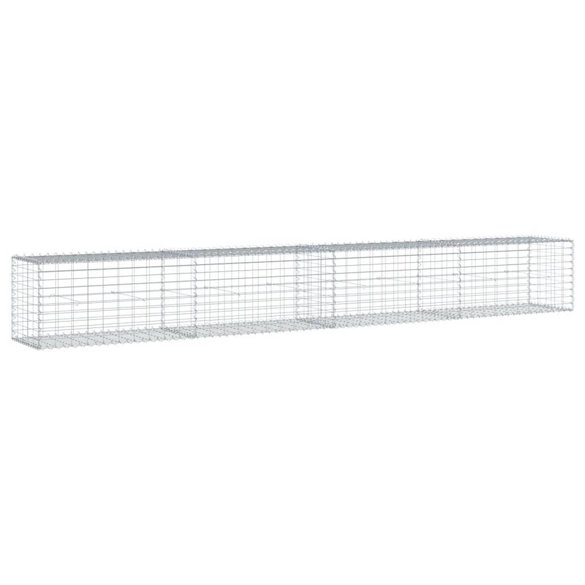 Voir la diapositive 5 : VIDAXL Panier gabion avec couvercle 400x50x50 cm fer galvanise