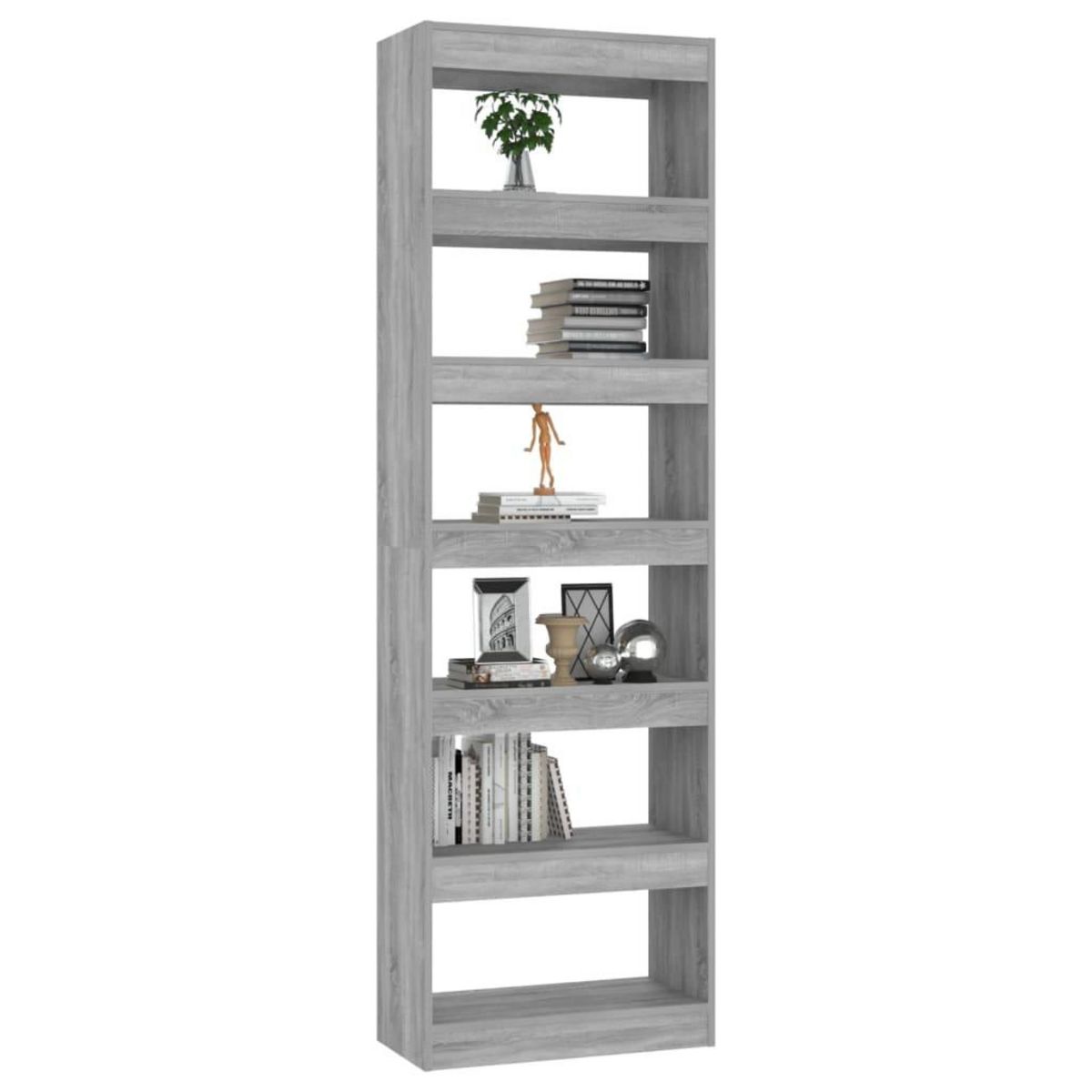 VIDAXL Bibliotheque/Separateur de piece Sonoma gris 60x30x198 cm