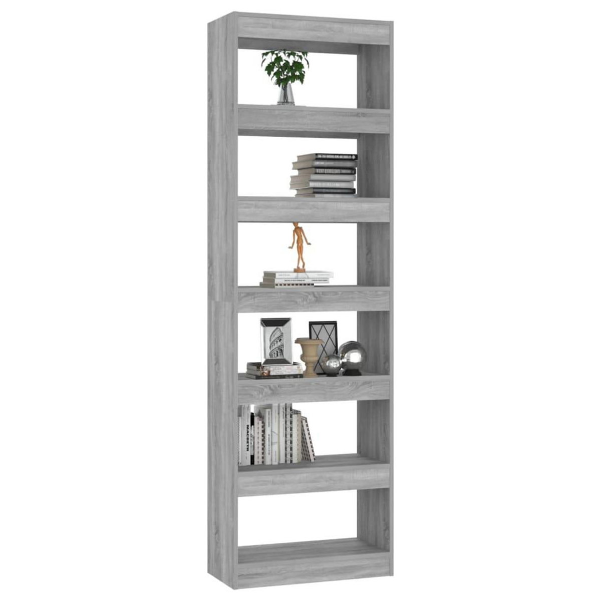 VIDAXL Bibliotheque/Separateur de piece Sonoma gris 60x30x198 cm