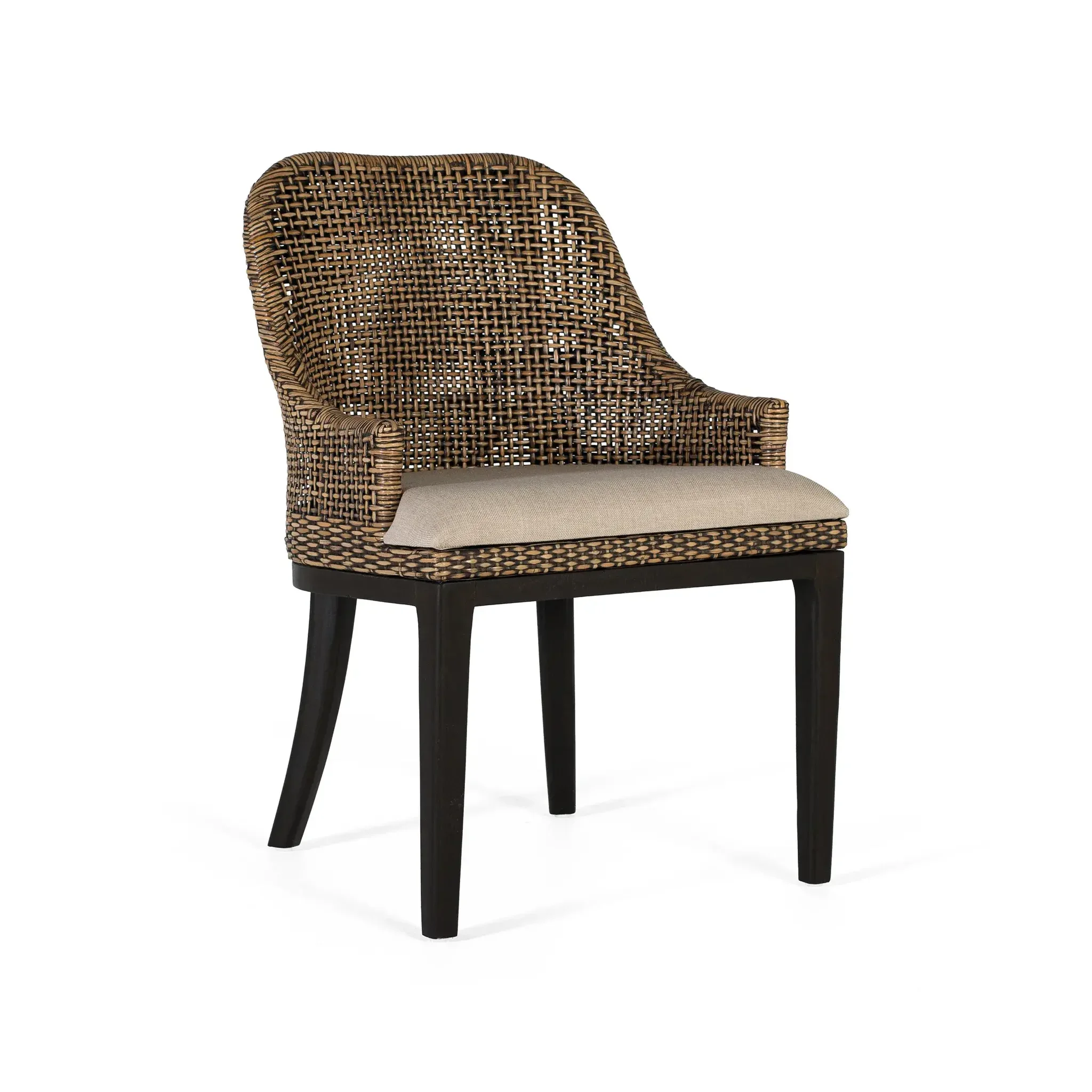 GINER Y COLOMER SL Lot de 2 chaises de salle à manger en bois d'acajou style colonial contemporain