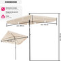 Voir la diapositive 6 : tectake Parasol VANESSA 200 x 125 cm réglable en hauteur et inclinable