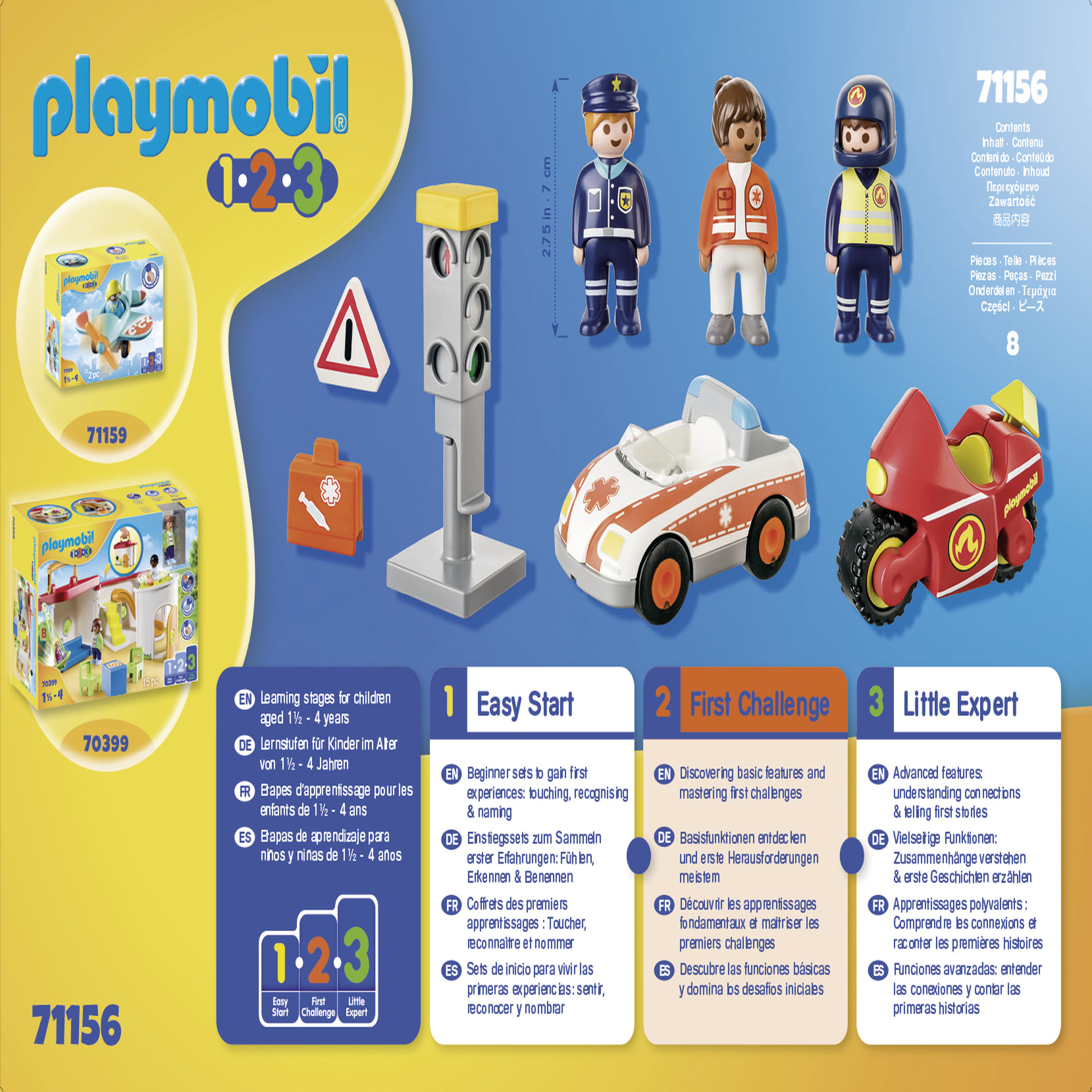 Voir la diapositive 5 : PLAYMOBIL 71156 - 1.2.3 - Héros du quotidien