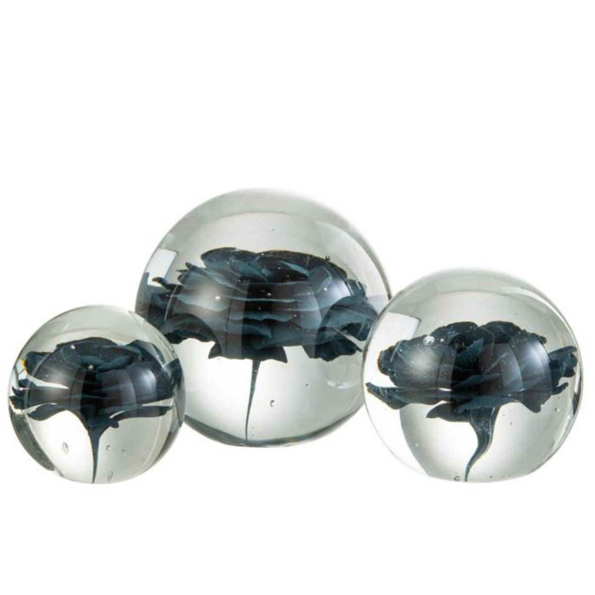 Paris Prix Presse-Papier en Verre  Fleur  12cm Bleu