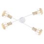 Voir la diapositive 2 : GLOBO Plafonnier design scandinave Bana - 4 Ampoules - Blanc