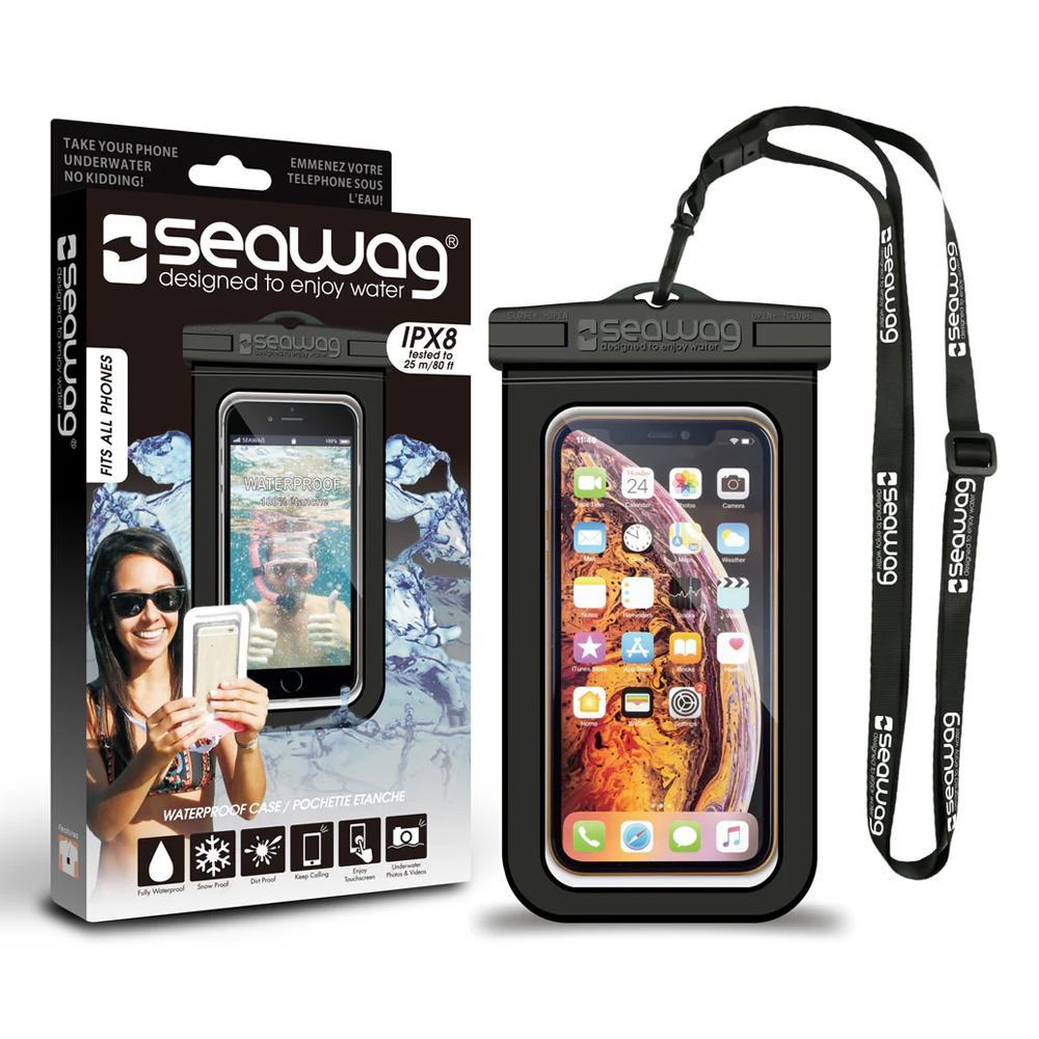 SEAWAG Pochette étanche universelle noir smartphone seawag b3x. Coloris disponibles : Noir