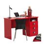 Voir la diapositive 1 : Bureau enfant rouge 3 tiroirs, 1 niche esprit racing SPEED
