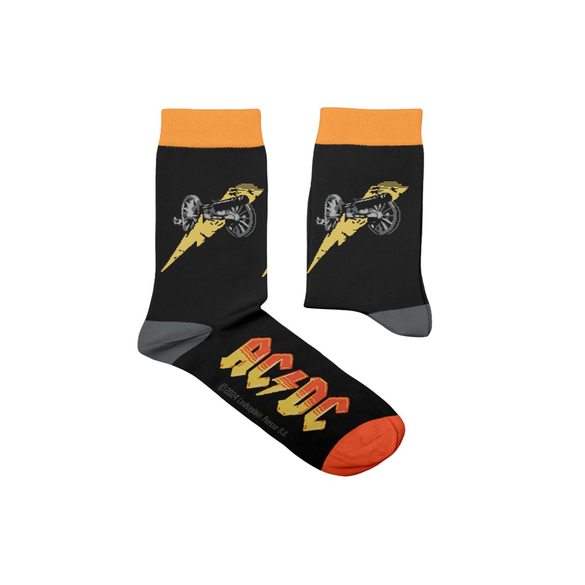 SOCK AFFAIRS Chaussettes ac/dc, for those about to rock. Coloris disponibles : Noir