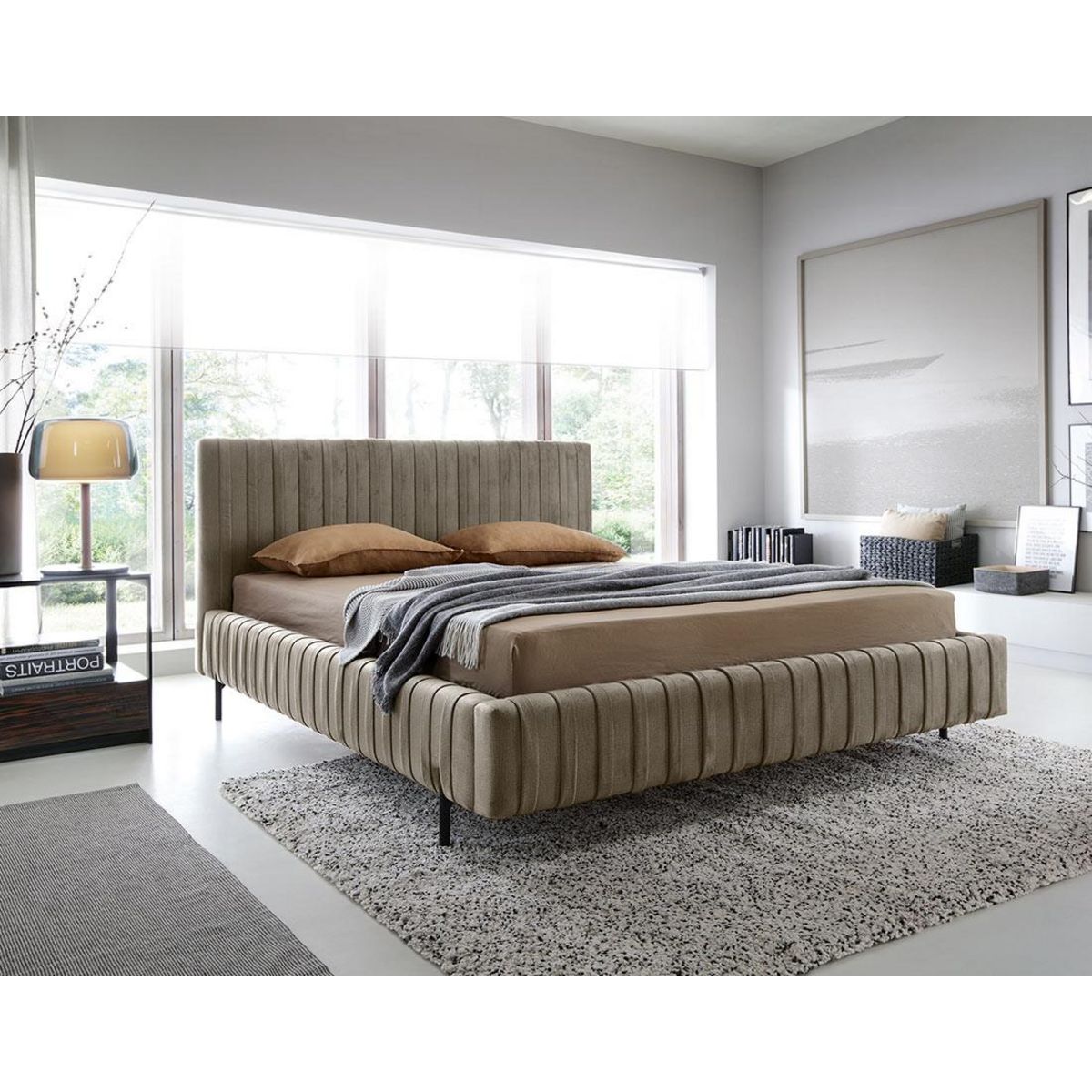LISA DESIGN Flavio - lit coffre - 140x200 cm - sommier inclus - en simili