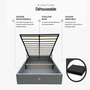 Voir la diapositive 5 : KING OF DREAMS Ensemble Lit Coffre et Matelas  Soutien Ferme 2 Faces