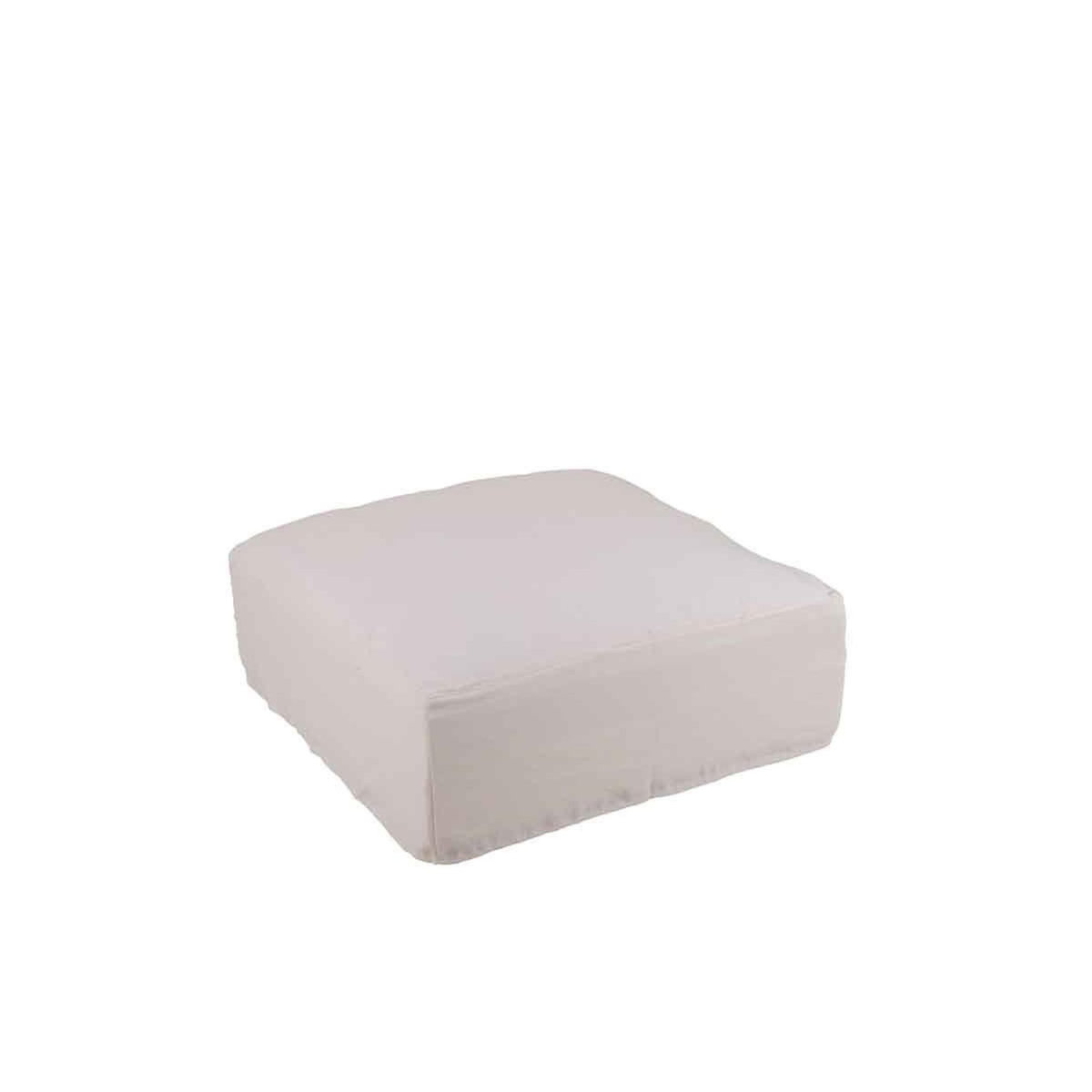 Paris Prix Housse pour Pouf  Monaco  104x105cm Blanc
