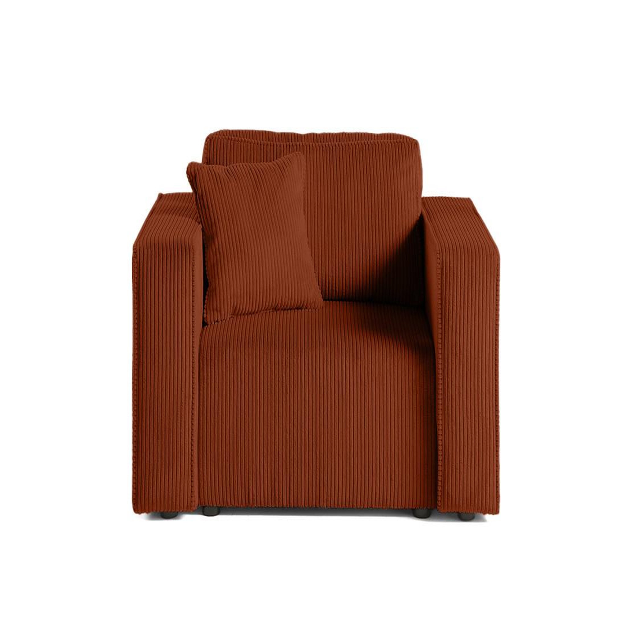 Voir la diapositive 6 : BEST MOBILIER Topaze - fauteuil - en velours côtelé