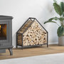 Voir la diapositive 1 : VIDAXL Portant de bois chauffage noir 60x25x60 cm