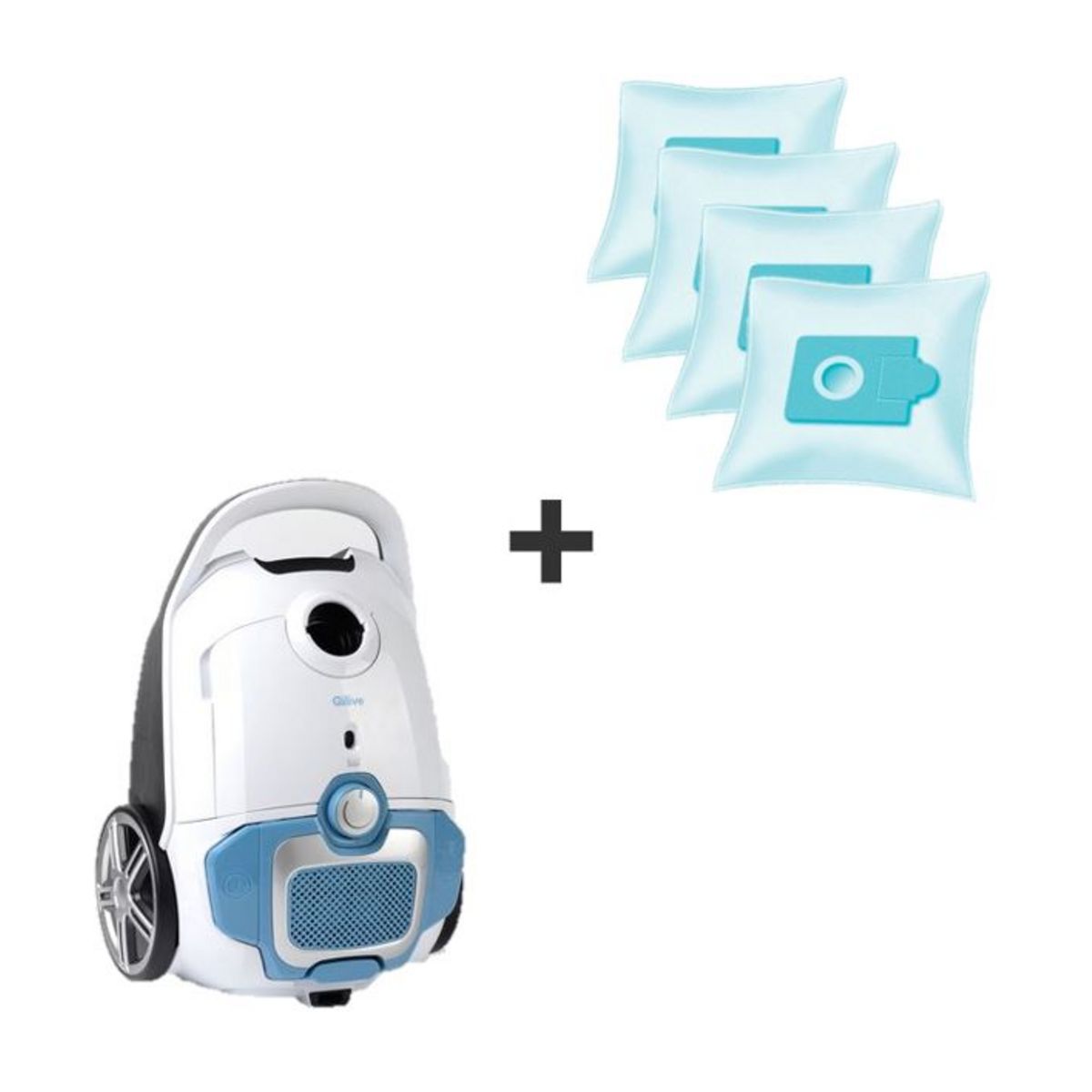 QiLive Aspirateur avec sac Q6806 143778 + 4 sacs Qilive 230+