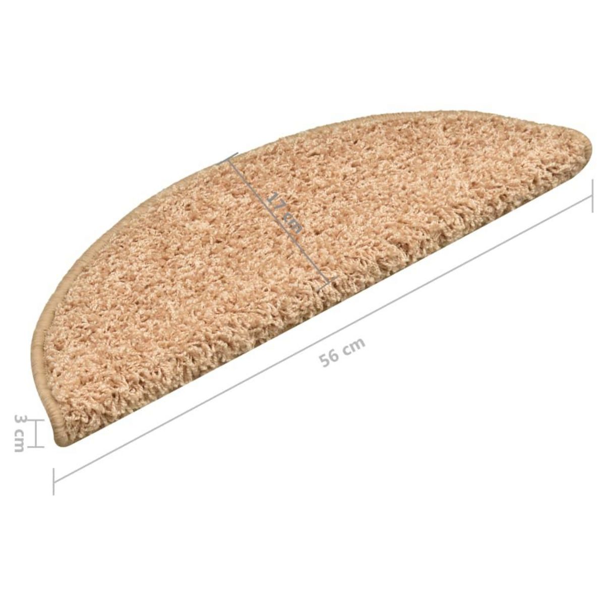 VIDAXL Tapis de marches d'escalier 15 pcs Dore 56x17x3 cm