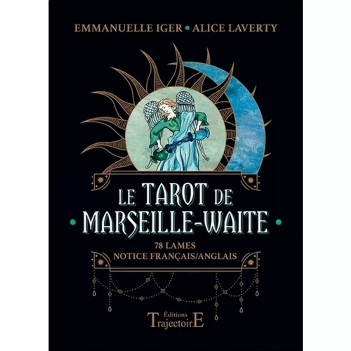  LE TAROT DE MARSEILLE-WAITE. 78 LAMES, EDITION BILINGUE FRANCAIS-ANGLAIS, Iger Emmanuelle