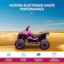 Voir la diapositive 6 : HOMCOM Quad buggy électrique enfant 12 V 3 Km/h max. effets lumineux et sonores rose noir