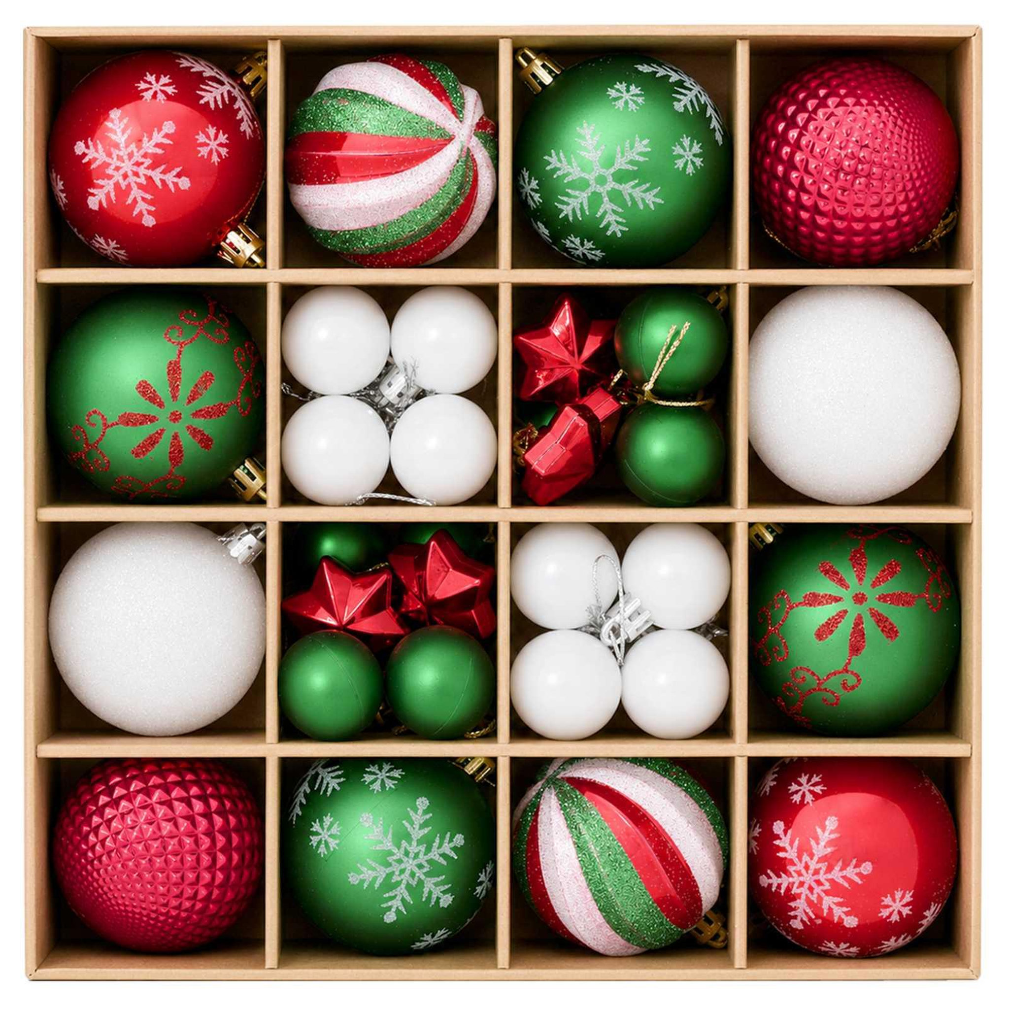 Voir la diapositive 4 : VIDAXL Ensemble de boules de Noël 88 pc Rouge, vert et blanc