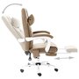 VIDAXL Chaise de bureau de massage Taupe Tissu