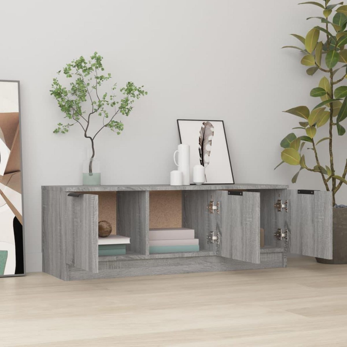 VIDAXL Meuble TV Sonoma gris 102x35x36,5 cm Bois d'ingenierie
