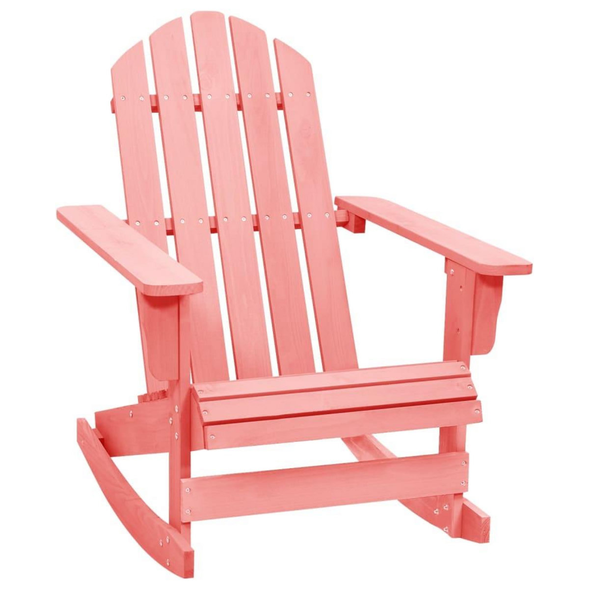 VIDAXL Chaise a bascule de jardin Adirondack bois de sapin massif rose