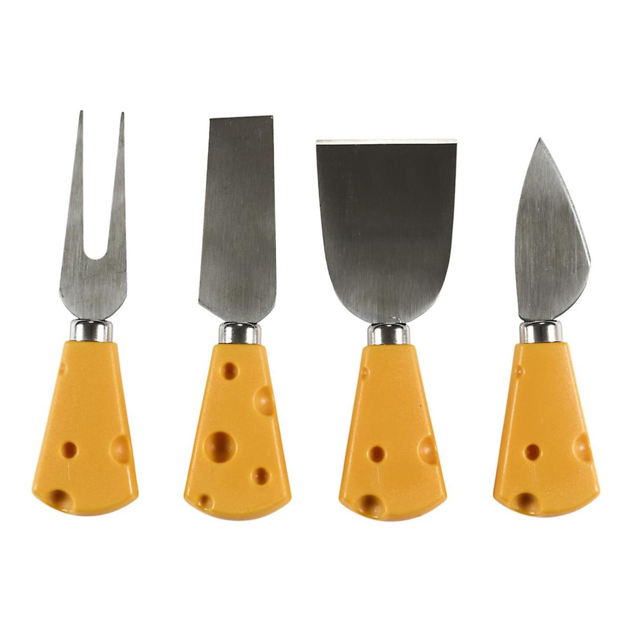 COOK CONCEPT Lot de 4 Couteaux à Fromage  Cheese  12cm Jaune