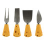 Voir la diapositive 1 : Paris Prix Lot de 4 Couteaux à Fromage  Cheese  12cm Jaune