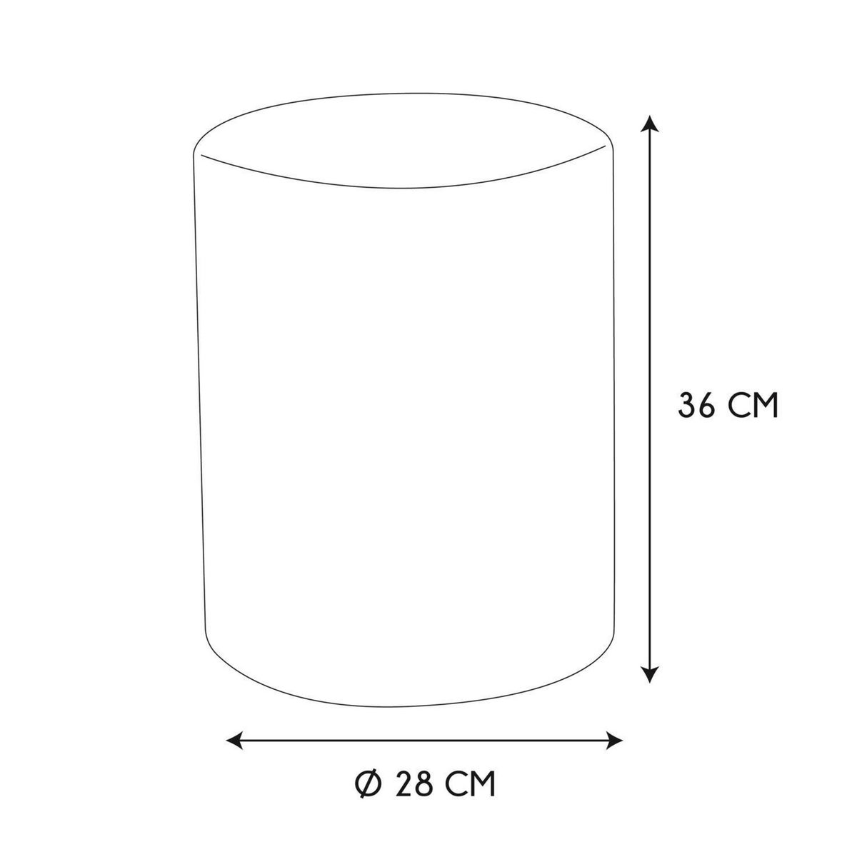 The Home Deco Factory Pouf en tissu motif feuilles - Vert foncé