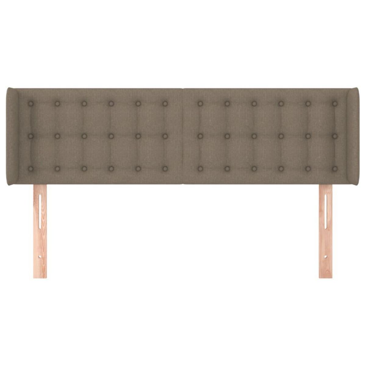 VIDAXL Tete de lit avec oreilles Taupe 147x16x78/88 cm Tissu