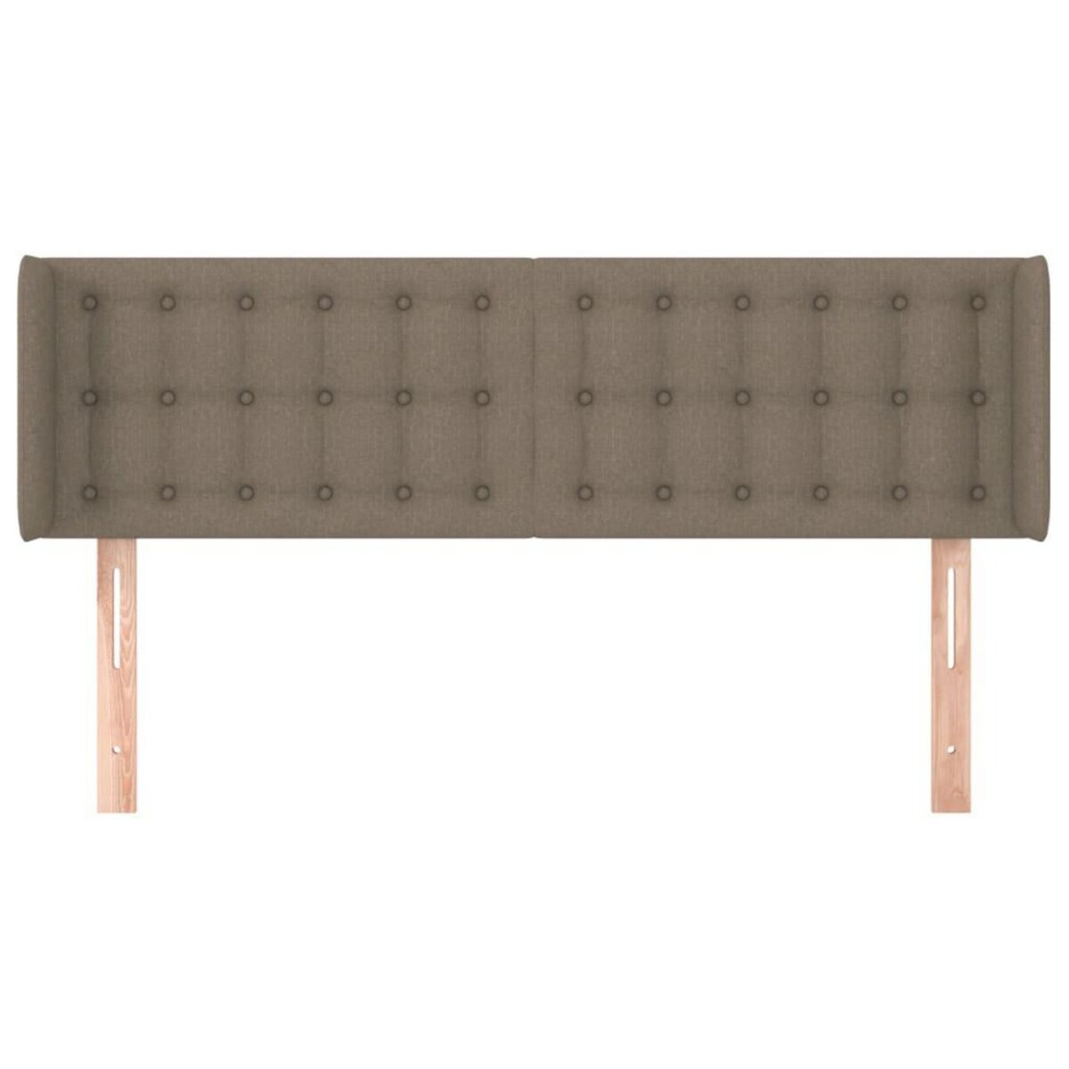 VIDAXL Tete de lit avec oreilles Taupe 147x16x78/88 cm Tissu