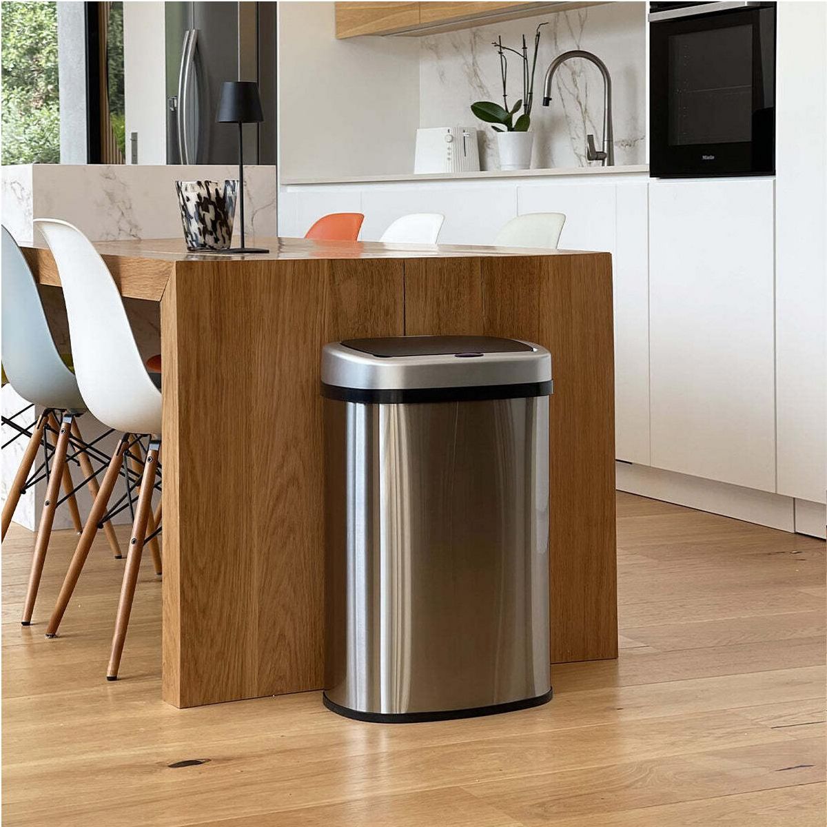 Kitchen move Poubelle automatique 58l inox - bat-58ls06a silvery